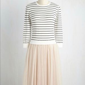 EUC ModCloth Tokyo Gift Twofer midi dress S